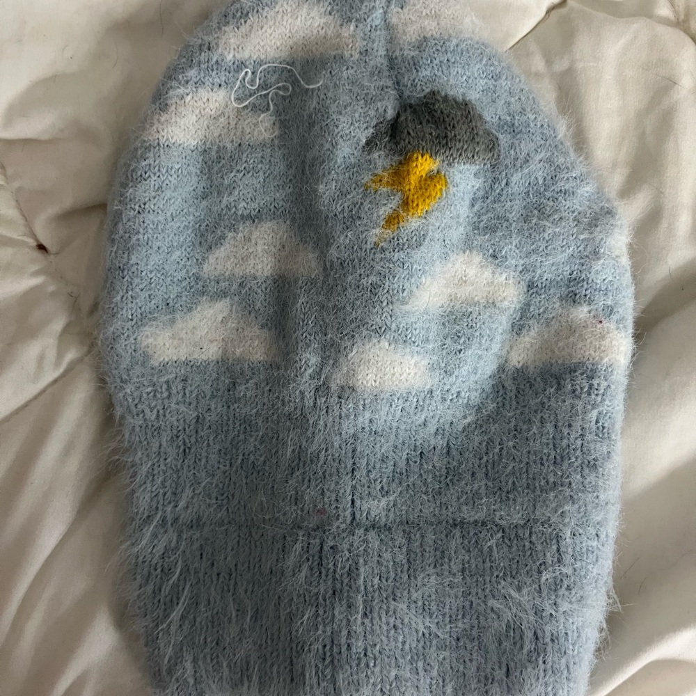 Fuzzy cloud beanie